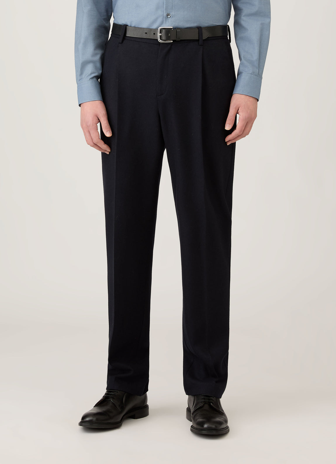 Men's Boiled Wool Trouser in Navy