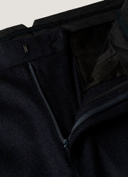 Men's Boiled Wool Two-Piece Suit in Navy