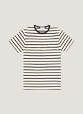 Ecru/Navy Breton Stripe