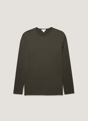 Men's Long Sleeve Classic T-shirt in Dark Green