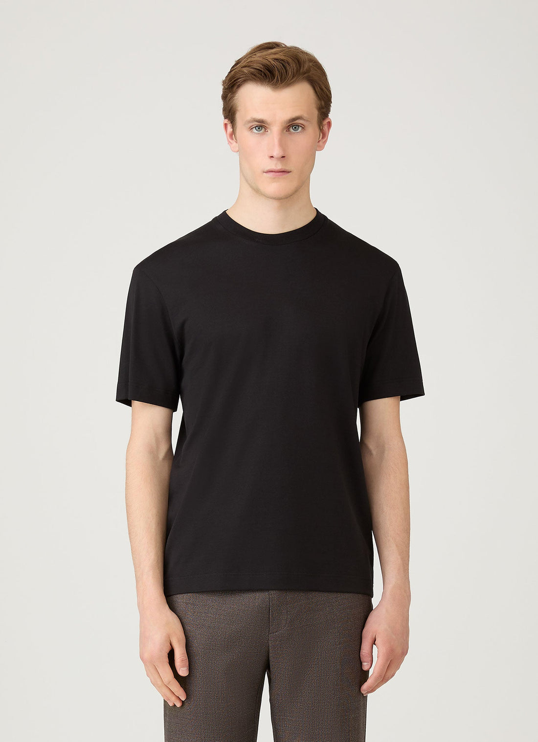 Men's Silk Cotton T-shirt in Black
