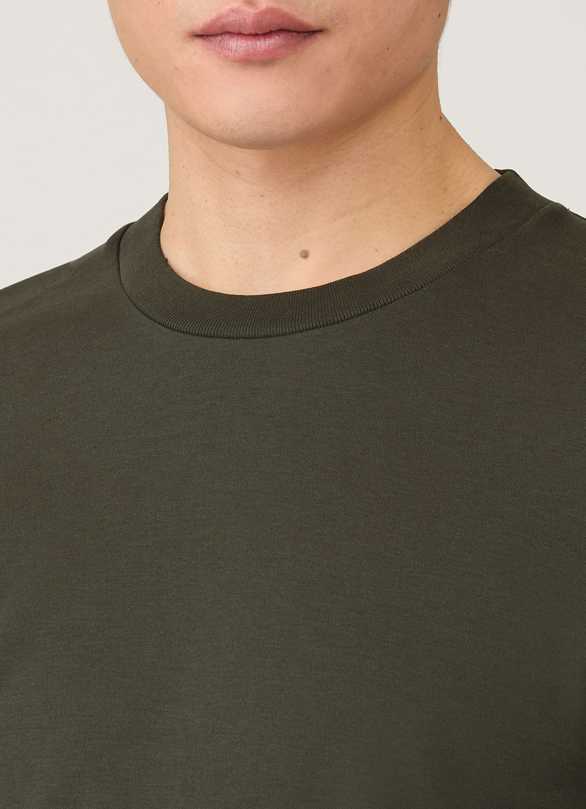 Men's Long Sleeve Heavyweight T-shirt in Dark Green