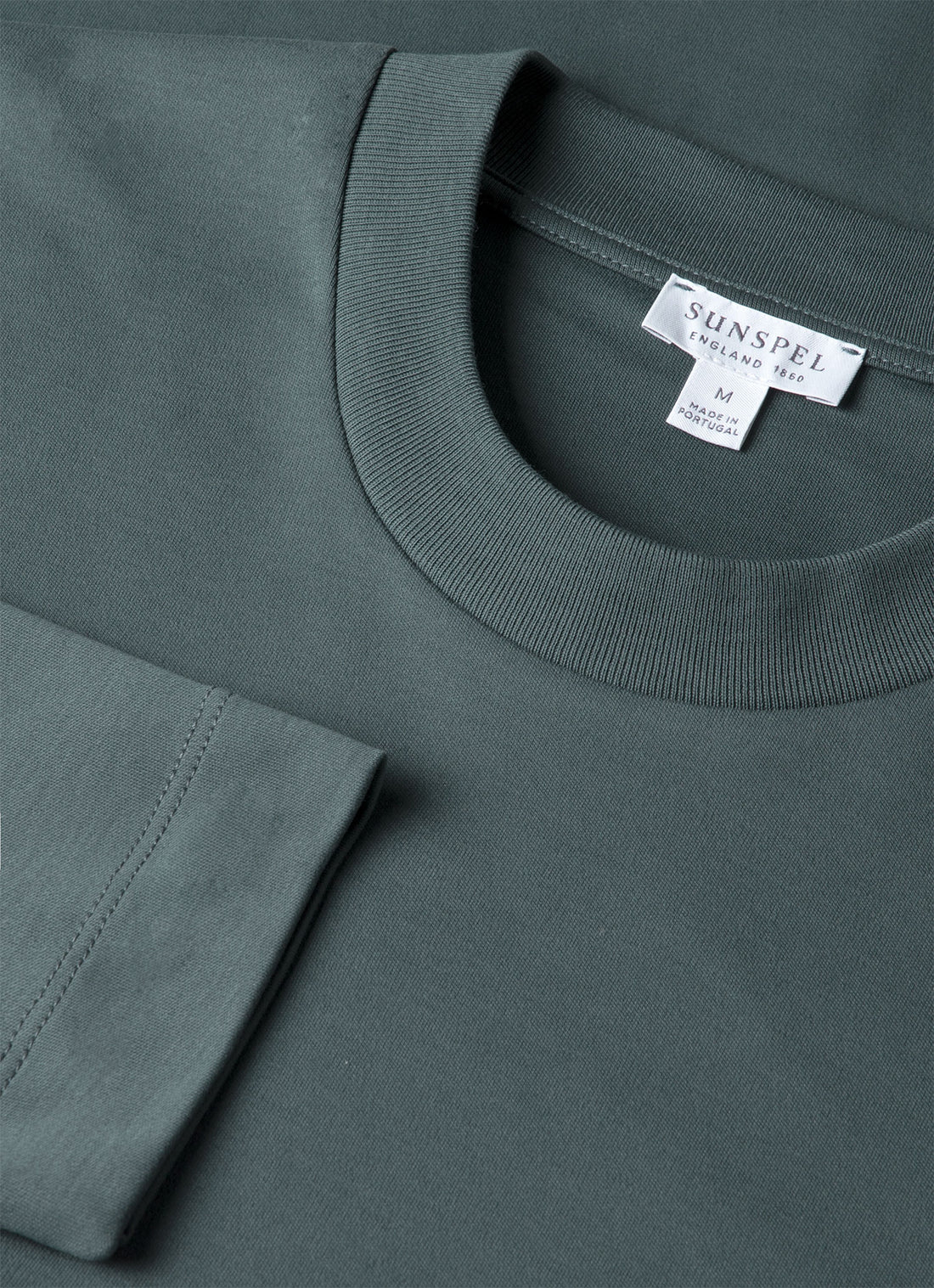 Men's Long Sleeve Heavyweight T-shirt in Dark Petrol