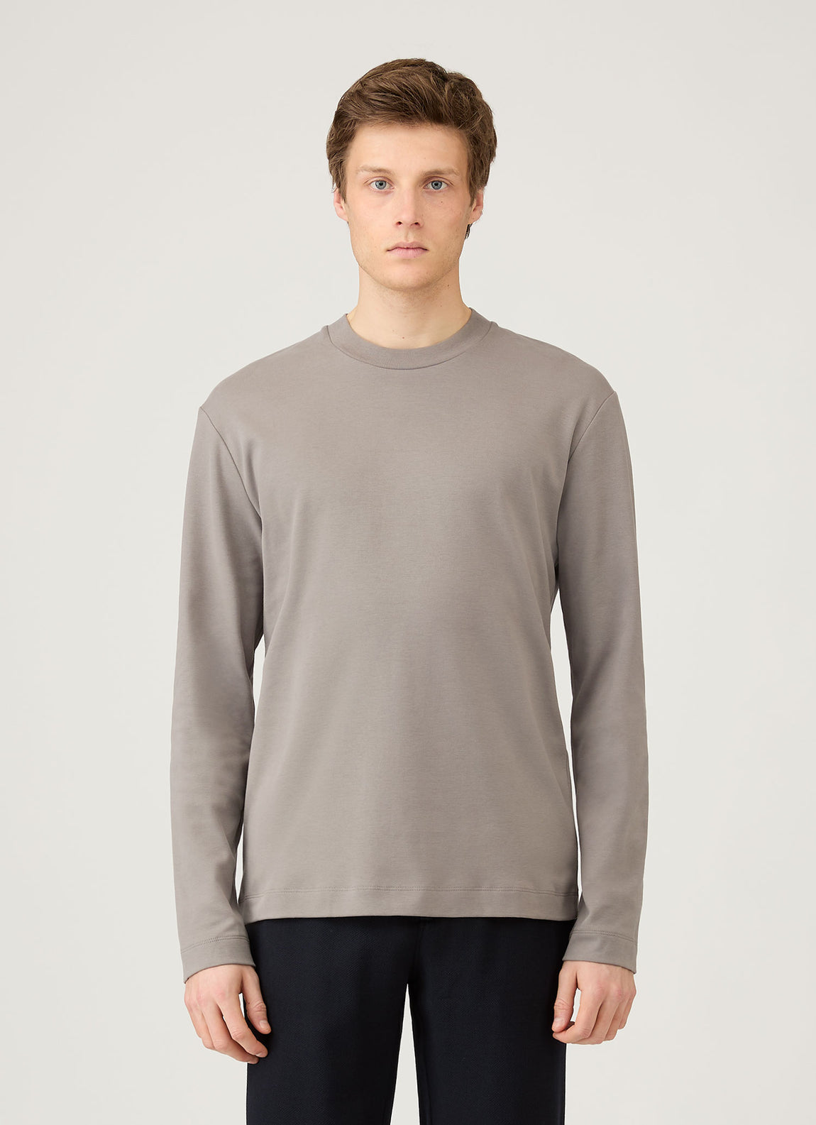 Men's Long Sleeve Heavyweight T-shirt in Iron Grey