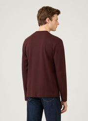 Men's Long Sleeve Heavyweight T-shirt in Bakelite