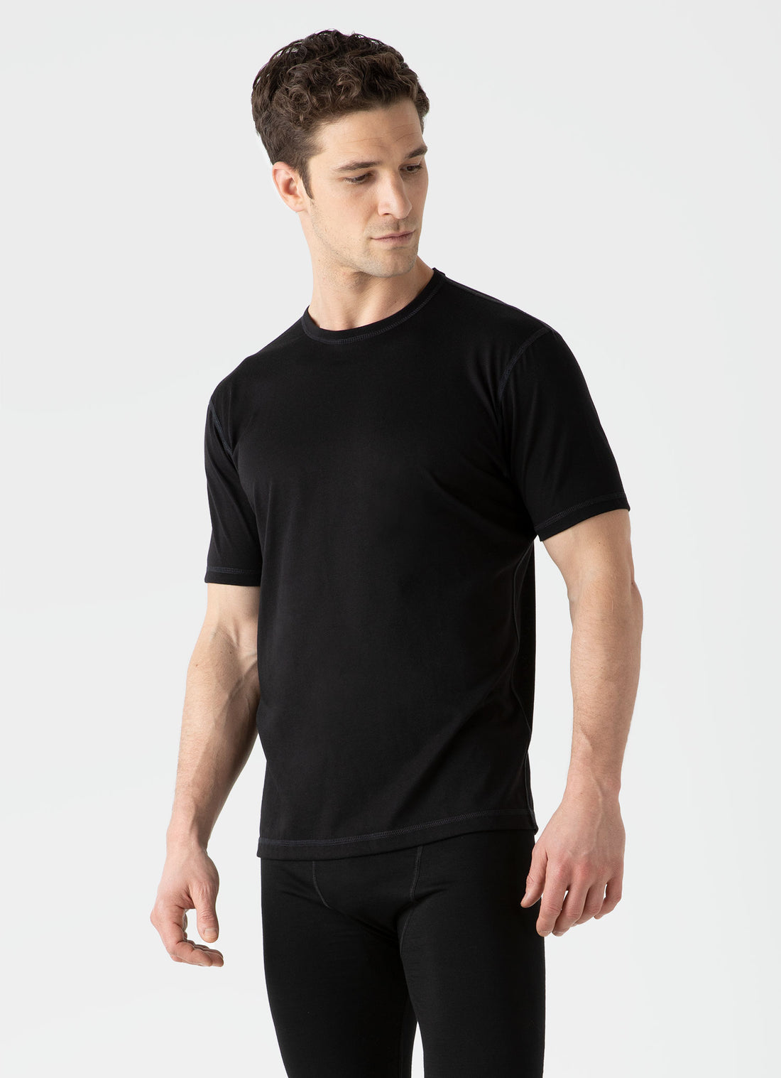 Men's Thermal Merino T-shirt in Black