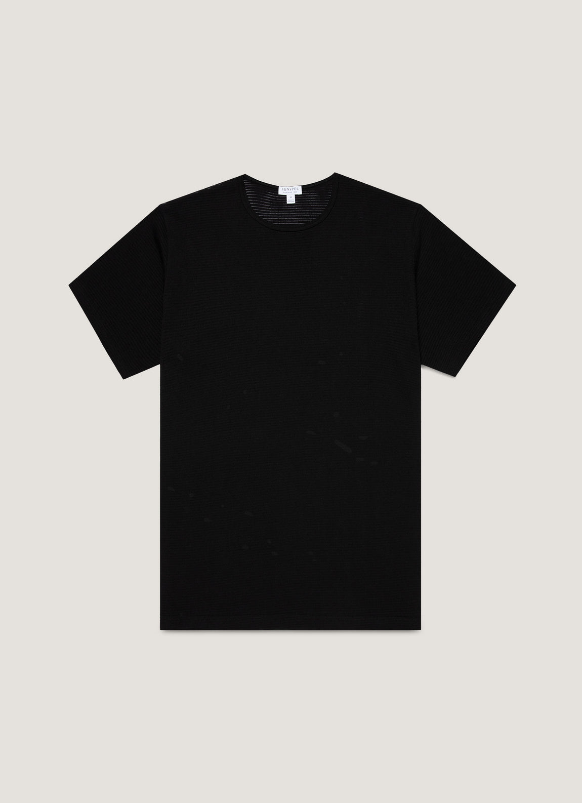 Men's Cellular Cotton Underwear T-shirt in Black