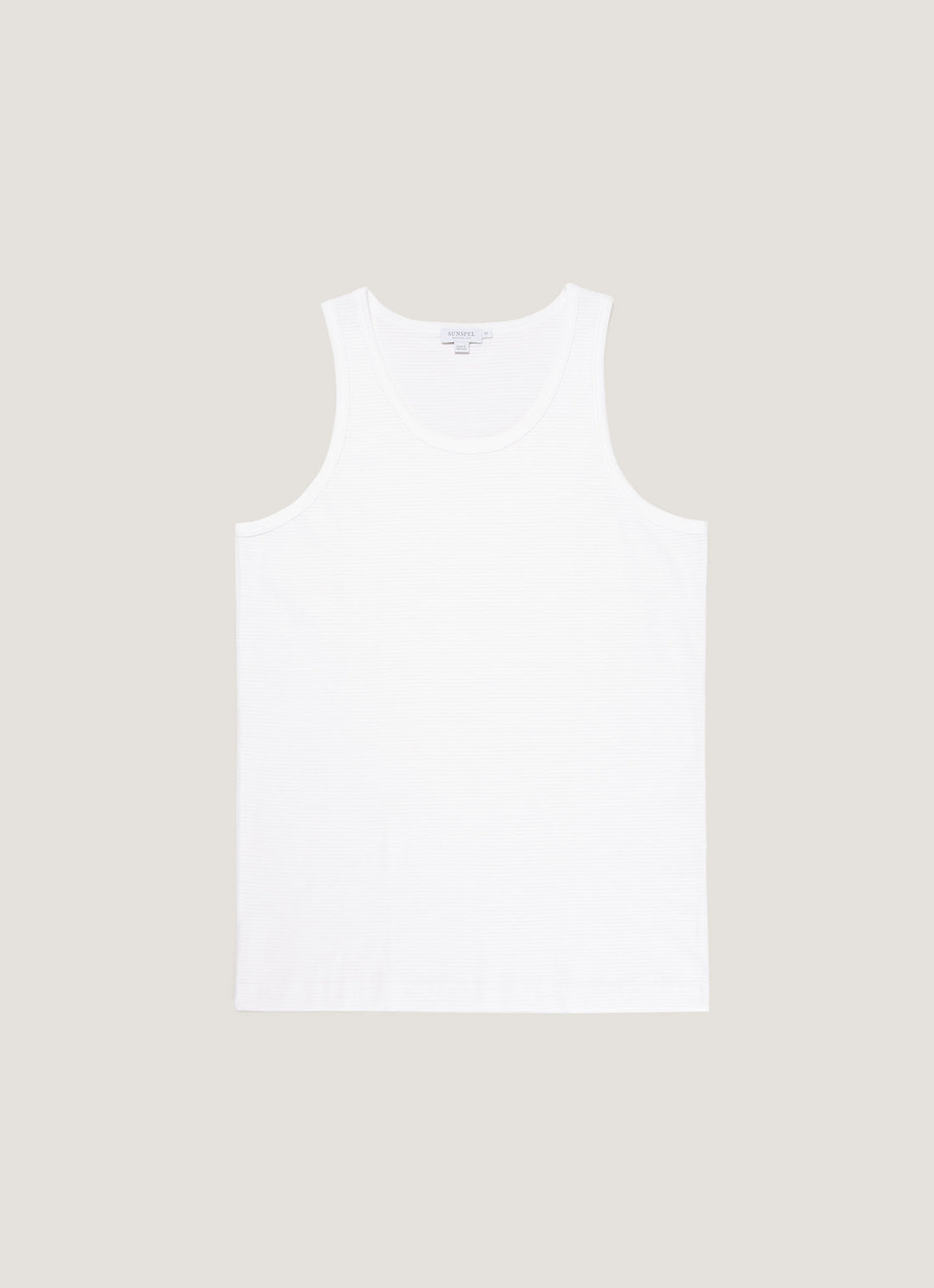 Men's Cellular Cotton Underwear Vest in White