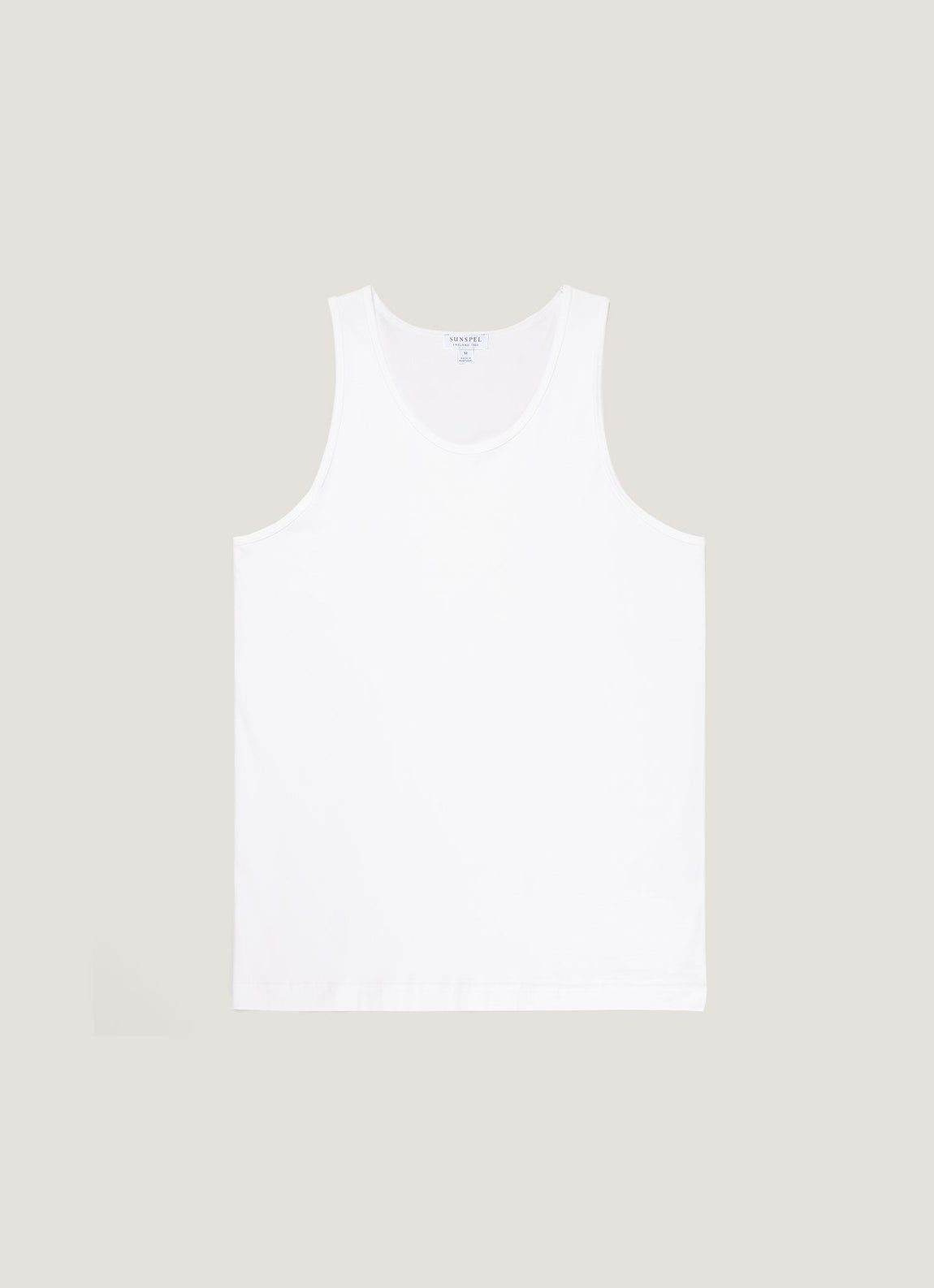 Men's Superfine Cotton Underwear Vest in White