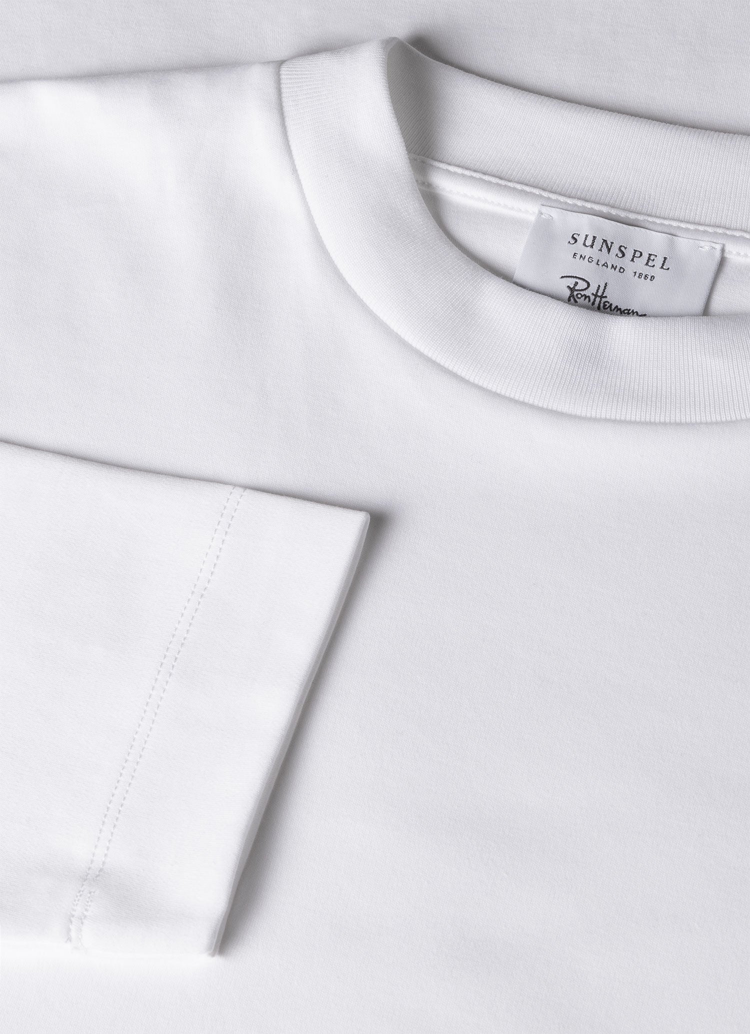 Men's Sunspel x Ron Herman Long Sleeve T-shirt in White