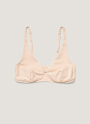Women's Cotton Stretch Bralette in Beige