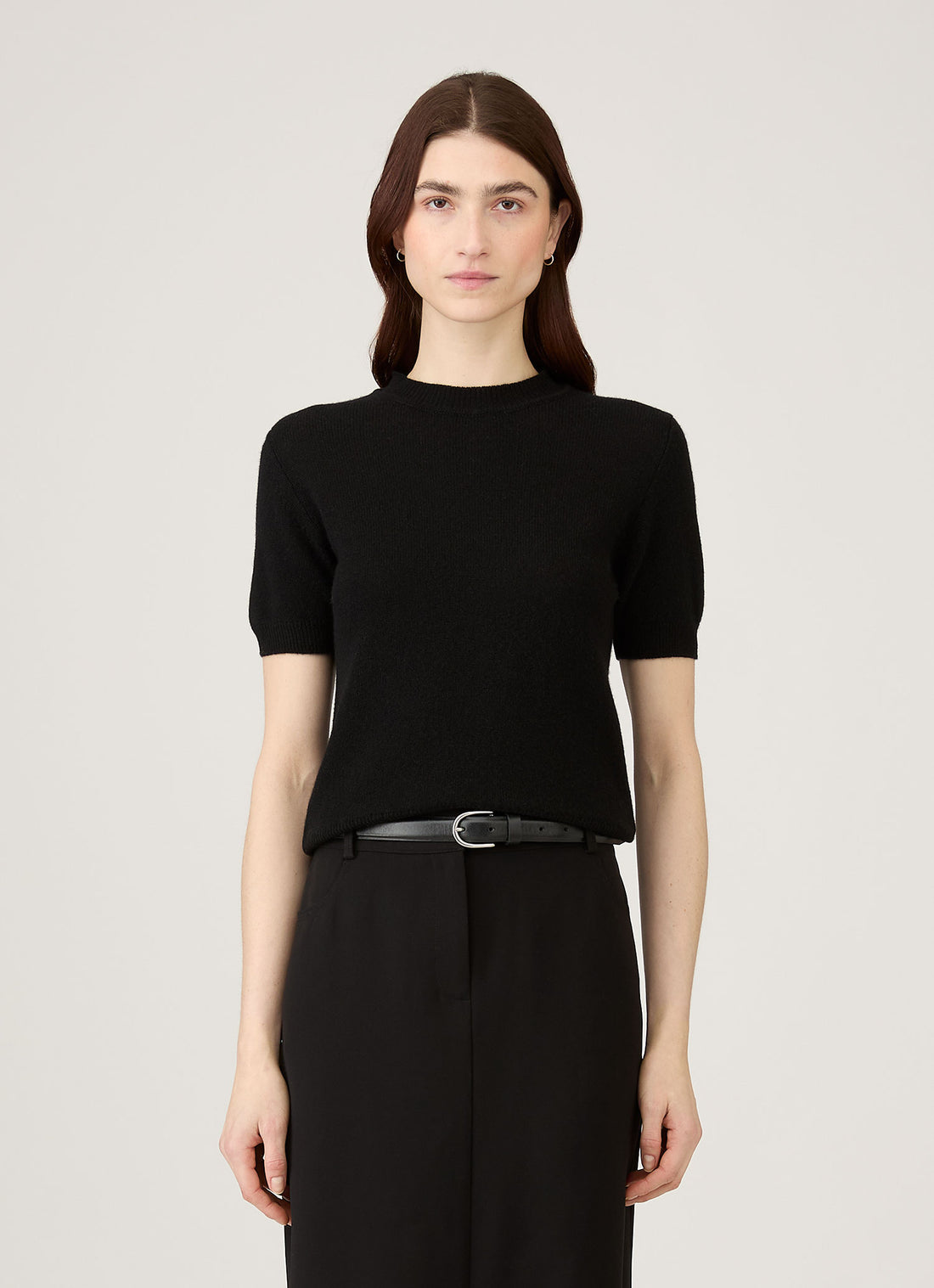 Women's Cashmere T-Shirt in Black