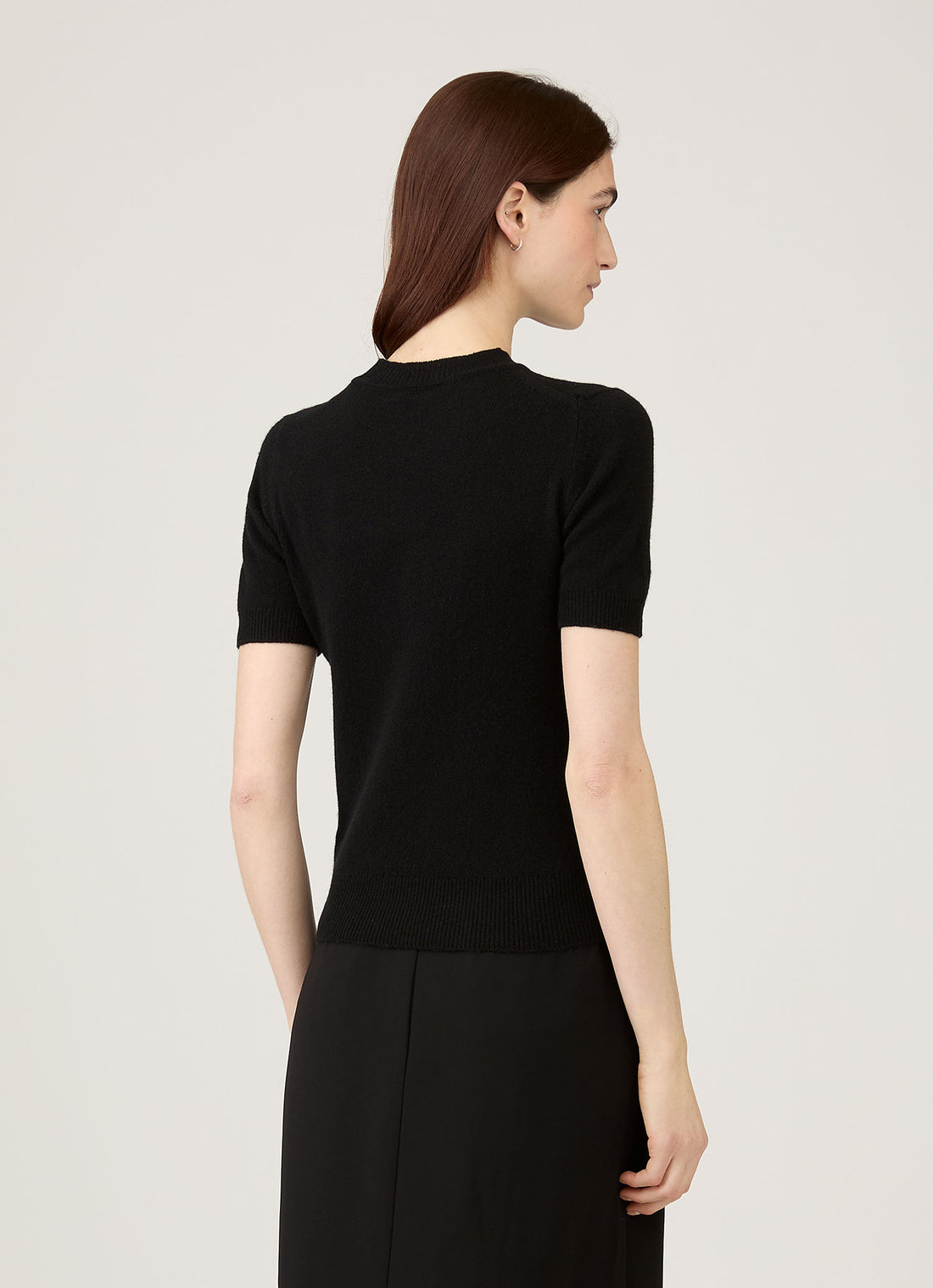 Women's Cashmere T-Shirt in Black