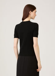 Women's Cashmere T-Shirt in Black