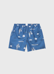 Men's Matt Blease Drawstring Swim Shorts in Today's Forecast Print