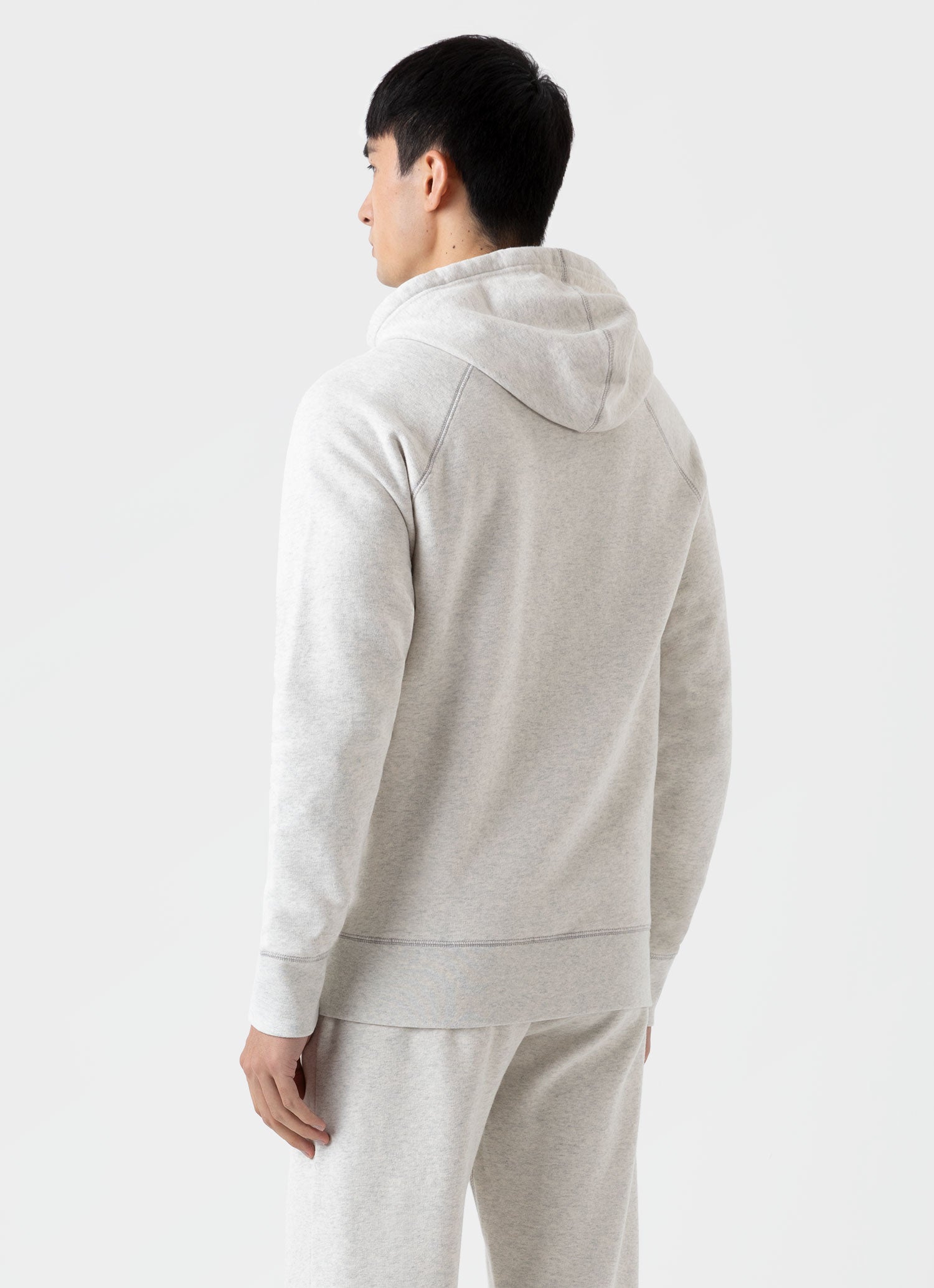 Men's Fleeceback Hoodie in Archive White Melange